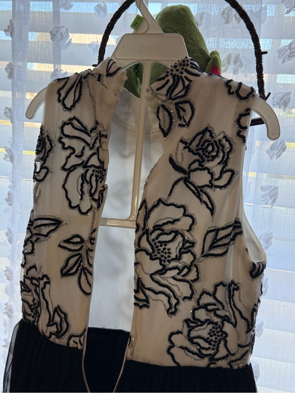 Women’s White & Black Floral Embroidered Vest Dress - Brand